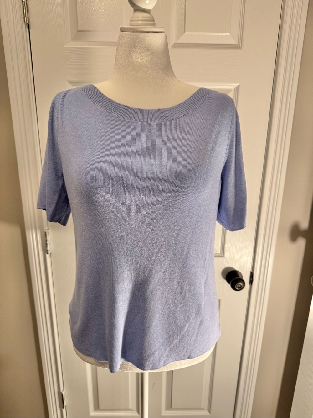 Talbots Light Blue Short-Sleeve Knit Tee